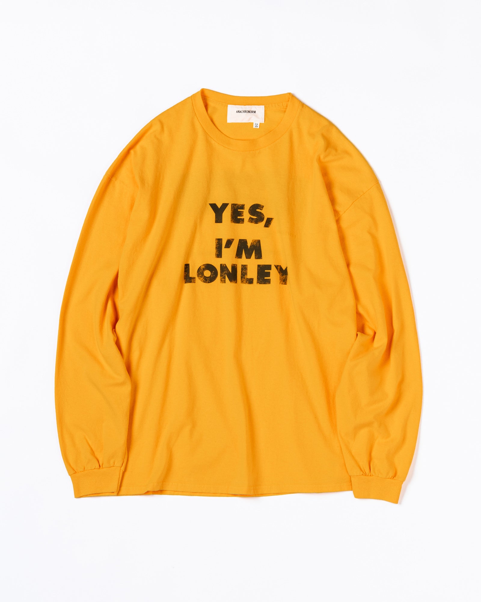 サブメッセージ L/S Tシャツ イエロー | ANACHRONORM