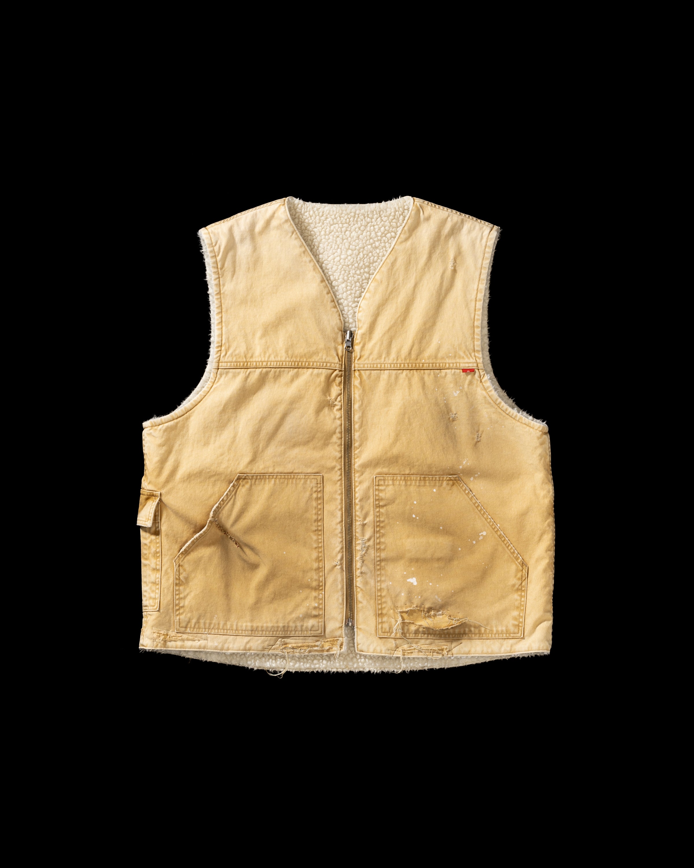 AN385-D REMAKED REVERSIBLE DUCK VEST YELLOW OCHER – ANACHRONORM