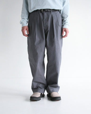 NM-TR04 STANDARD TUCK WIDE TROUSERS CHARCOAL