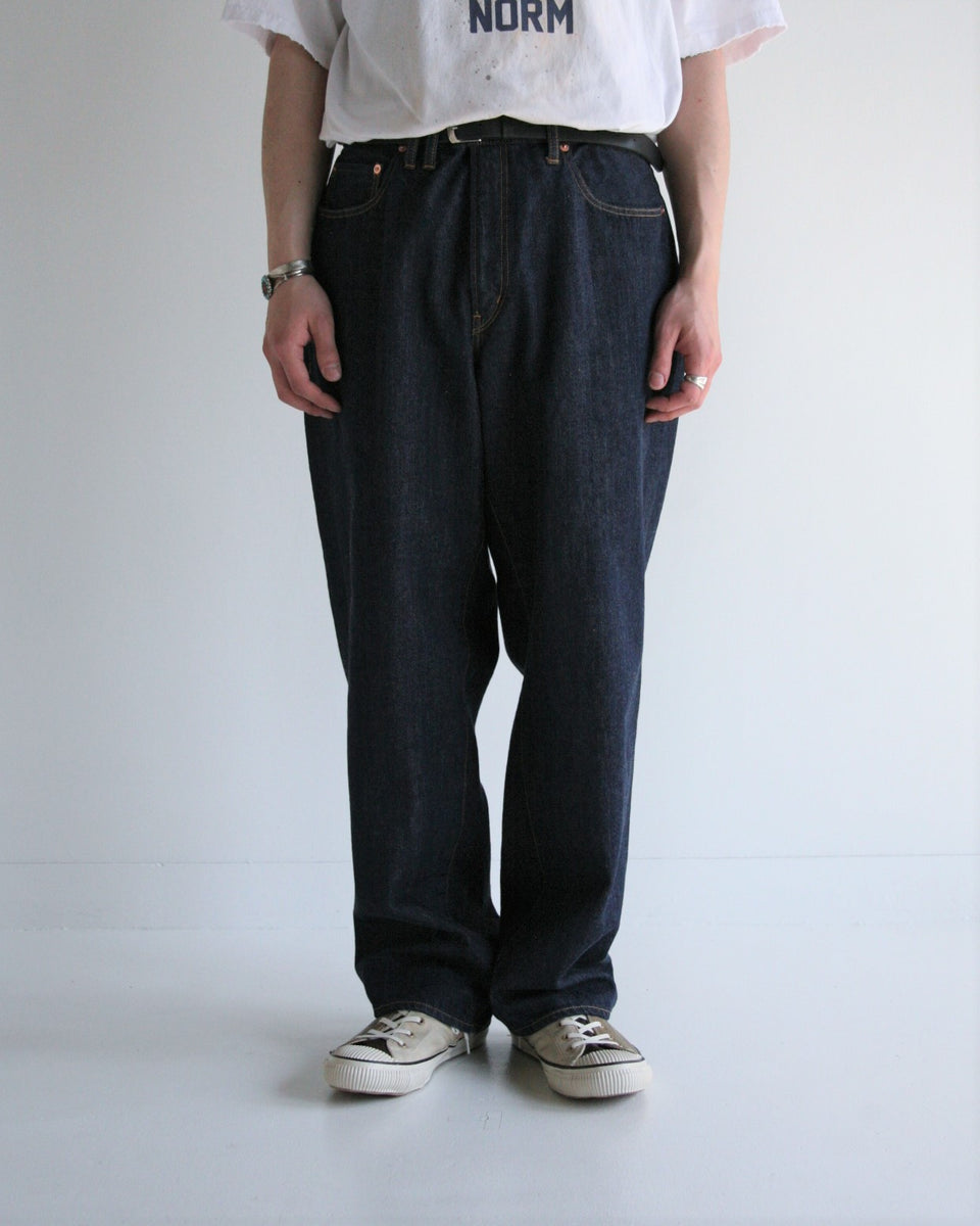 CONTEXT-003 80's WIDE 5P PANTS INDIGO(ONE WASH)