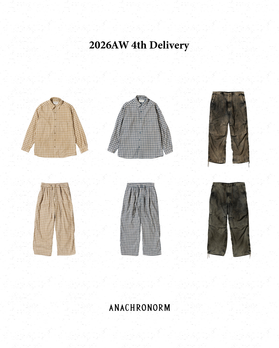 2026 AUTUMN ＆ WINTER / 4th Delivery - SULFUR BLACK LIP EASY PANTS,CHECK WIDE SHIRTS,	CHECK WIDE EASY PANTS