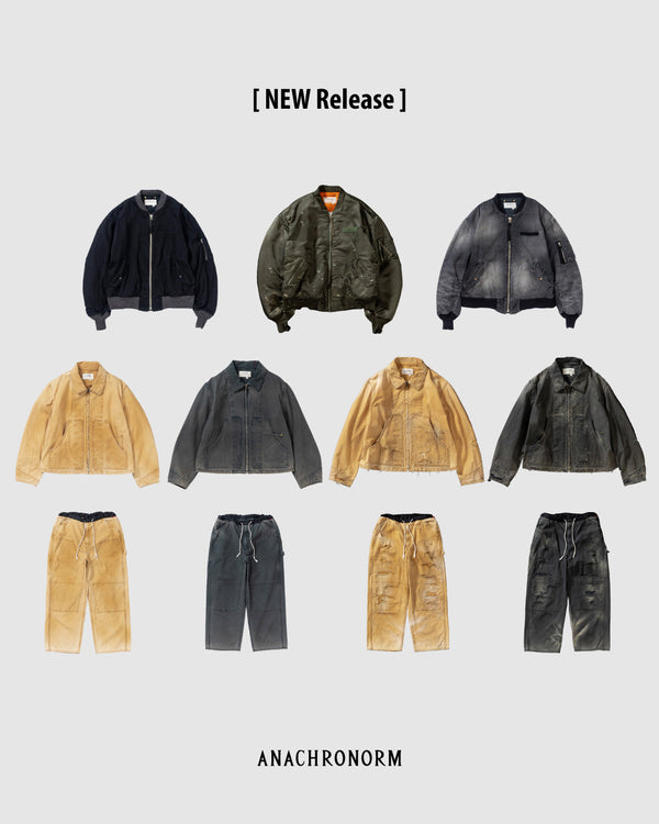 2025 2nd 3rd  NEW RELEASE - NYLON MA-1 / DENIM MA-1 / REMAKED DETROIT DUCK JACKET / REMAKED DOUBLE KNEE DUCK PAINTER PANTS / REGULAR TAPERED 5P DENIM PANTS
