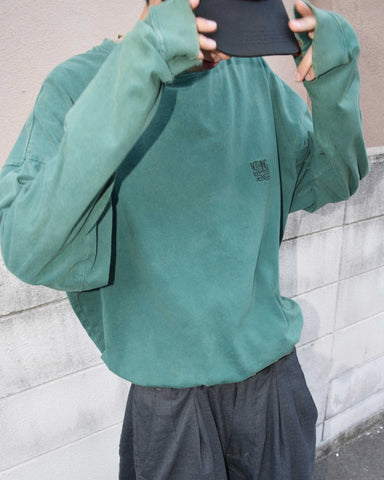 AN345 EMBROIDERY DAMAGED L/S T-S GREEN