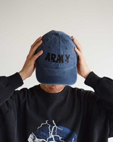ANNK-003 ARMY GLITCH EMBROIDERY CAP BLUE