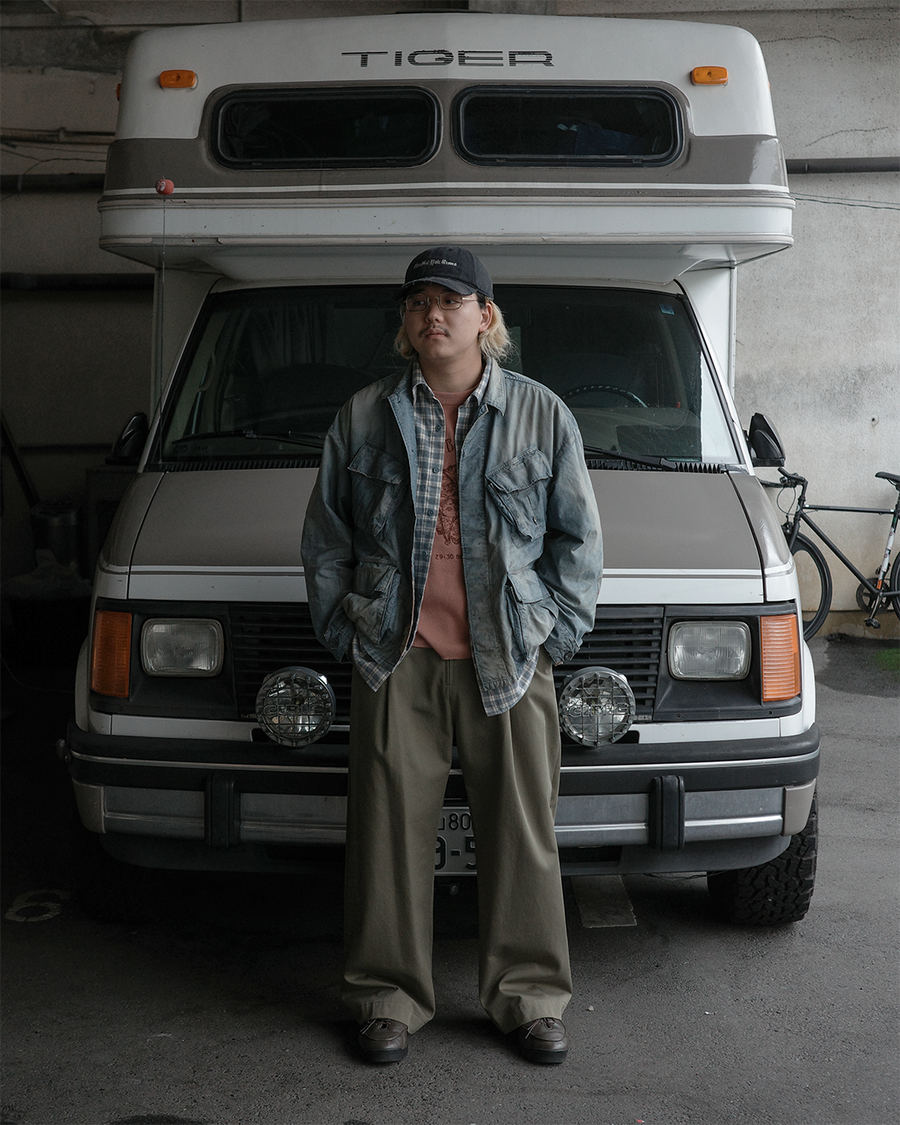 ANACHRONORM シャンブレー リメイク ファティーグジャケット インディゴ | ムラ糸シャンブレー 職人手作業 色落ち リメイク 軽量 通年着用 一点一点 日本製