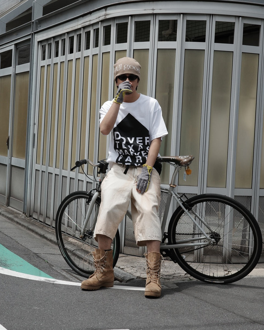 ANACHRONORM フロントヨーク デニムショーツ 生成り | 12oz ムラ糸デニム エイジング加工 アタリ ストリート 日本製