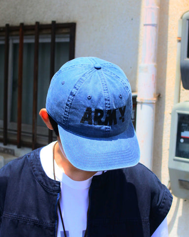 ANNK-003 ARMY GLITCH EMBROIDERY CAP BLUE