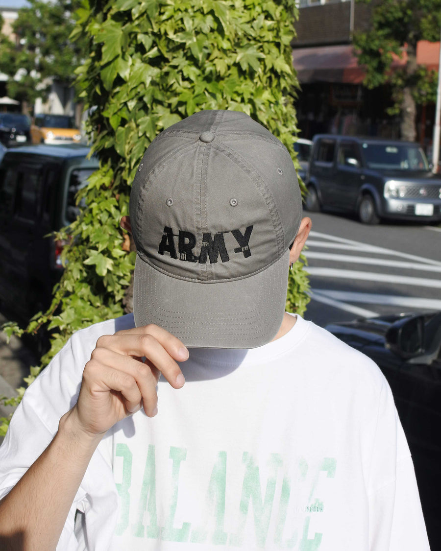 ANNK-003 ARMY GLITCH EMBROIDERY CAP GRAY