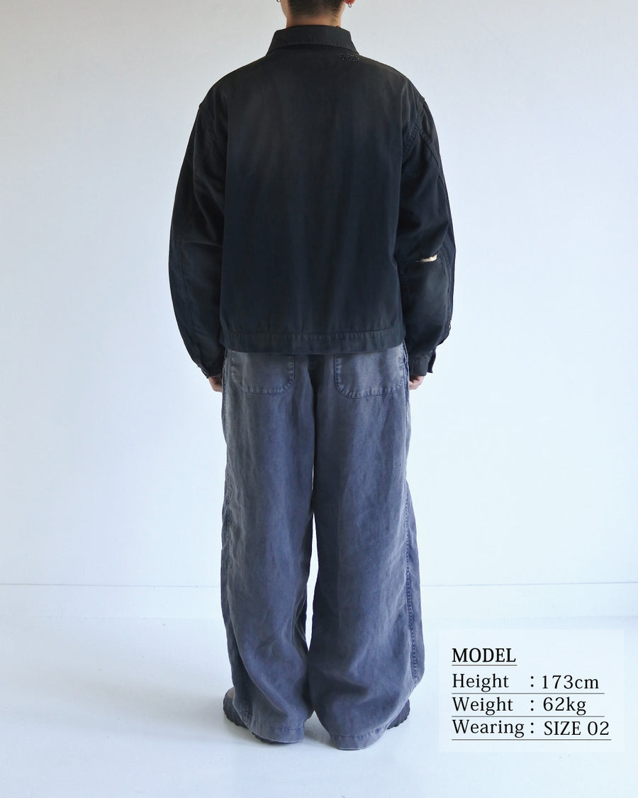REMAKED TIMEWORN WORK JACKET BLACK