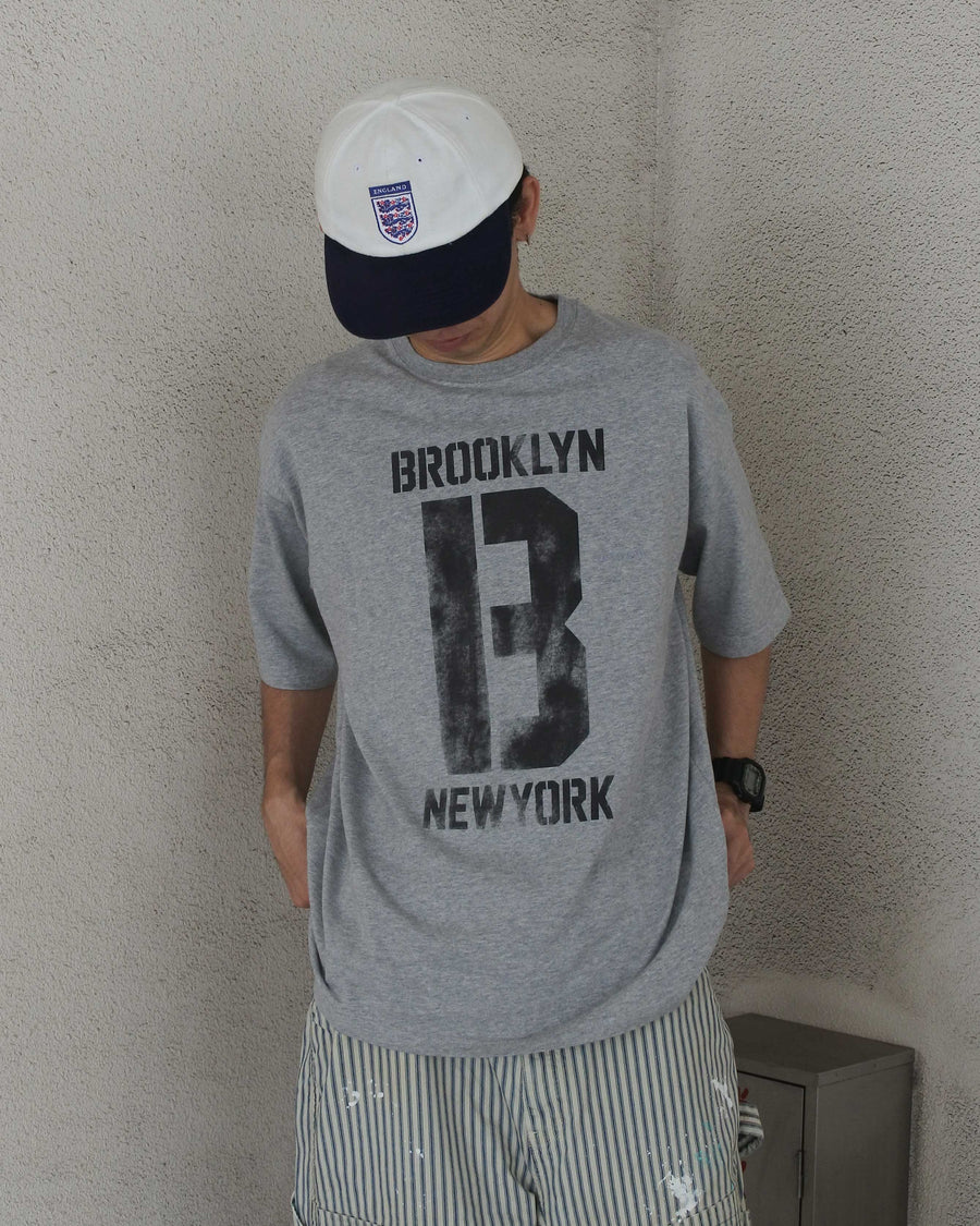 AN365 BROOKLYN PRINTED S/S T-S ASH GRAY