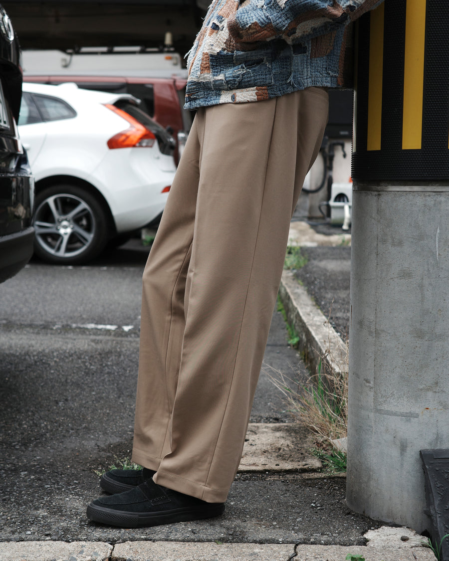 ANACHRONORM センタープレス Lポケット スラックス ベージュ | ポリエステルツイル シワになりにくい 年中使える メンズ 日本製