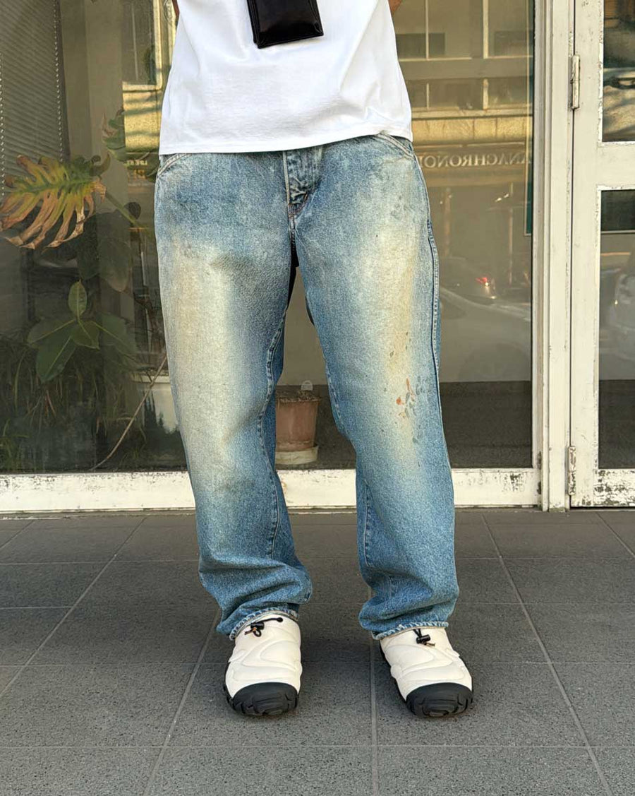 AN339-W FRONT YORK WASHED DENIM PANTS INDIGO (AGING)