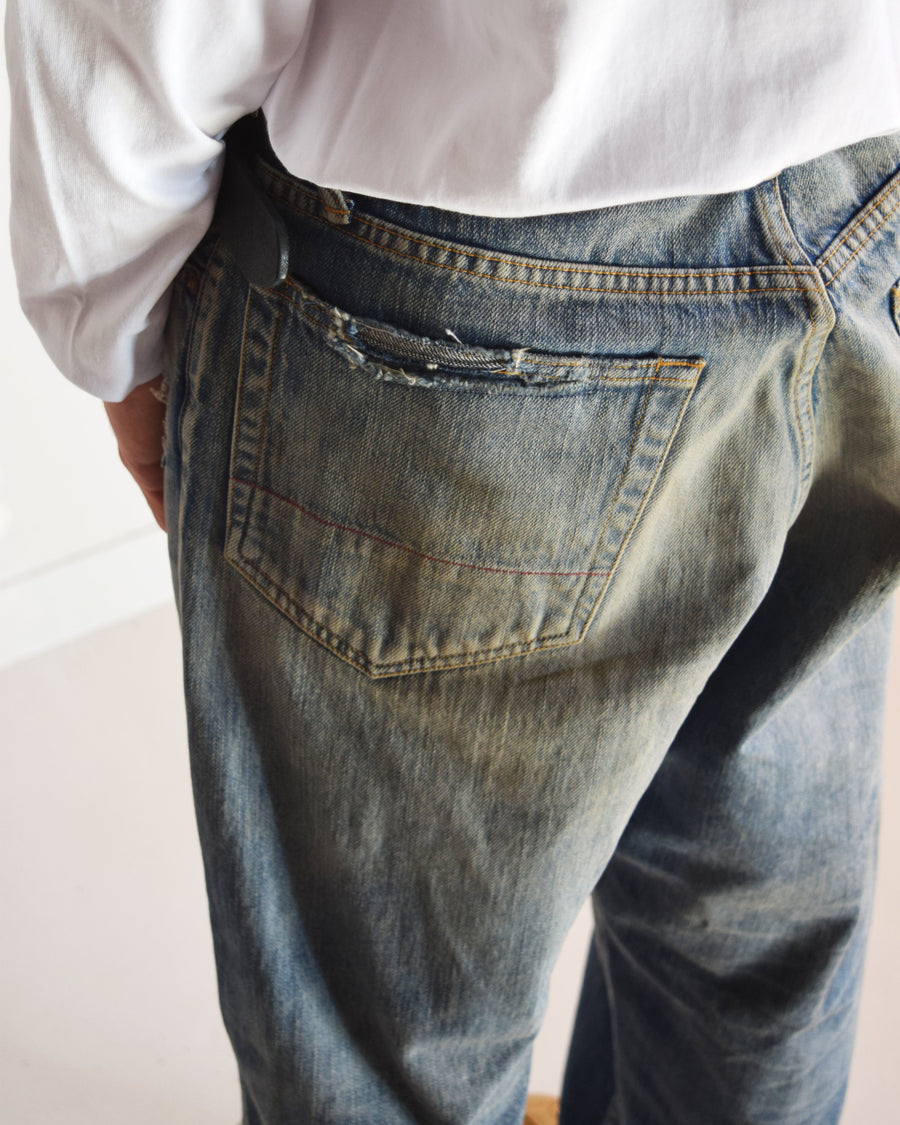 ANACHRONORM / SMU REMAKED WIDE TAPERED 5P DENIM PANTS INDIGO