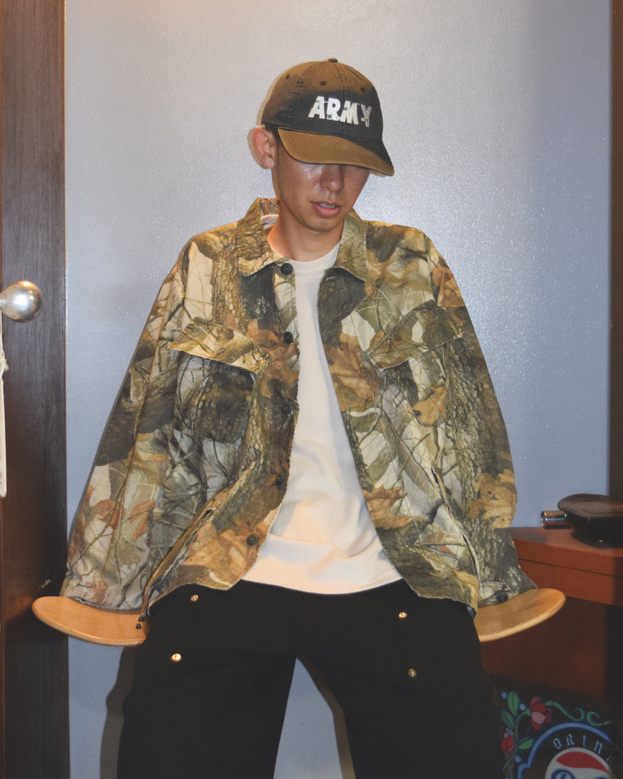 リップストップオリジナルリアルツリー生地を使用したファティーグジャケット