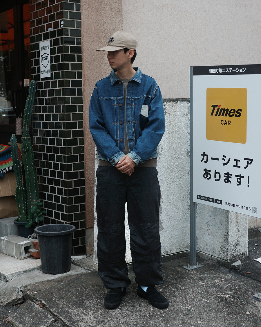 ANACHRONORM シェイド ナイロン イージーパンツ ブラック | ナイロンツイル 特殊染色 サイドジップ 裾幅可変 一点一点