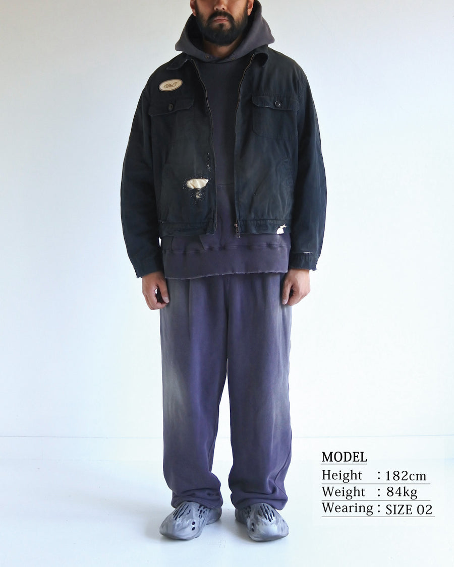 REMAKED TIMEWORN WORK JACKET BLACK