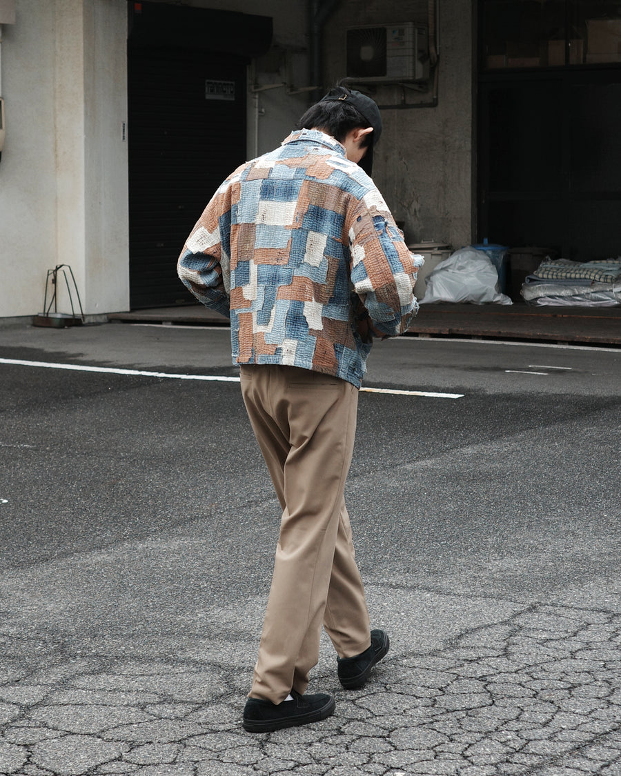 ANACHRONORM センタープレス Lポケット スラックス ベージュ | ポリエステルツイル シワになりにくい 年中使える メンズ 日本製