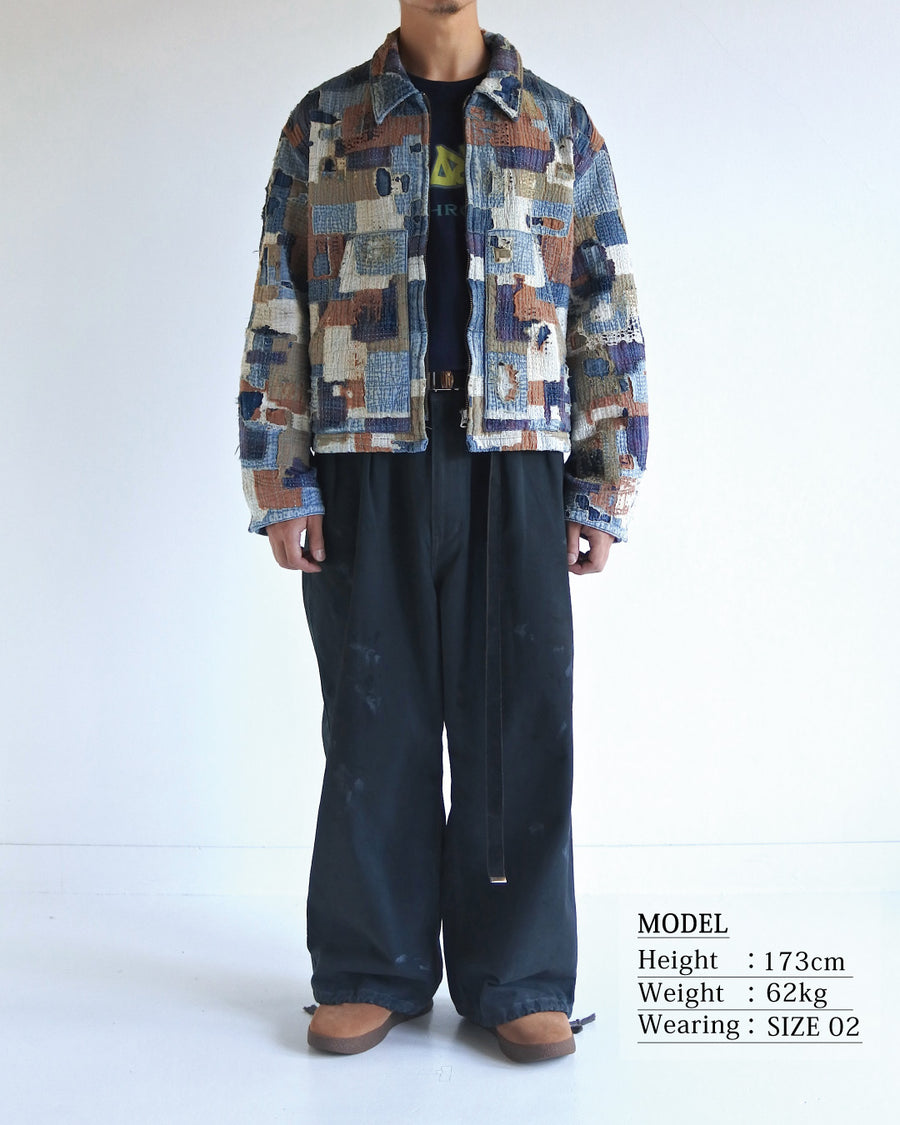 SASHIKO PATCHED JACKET INDIGO