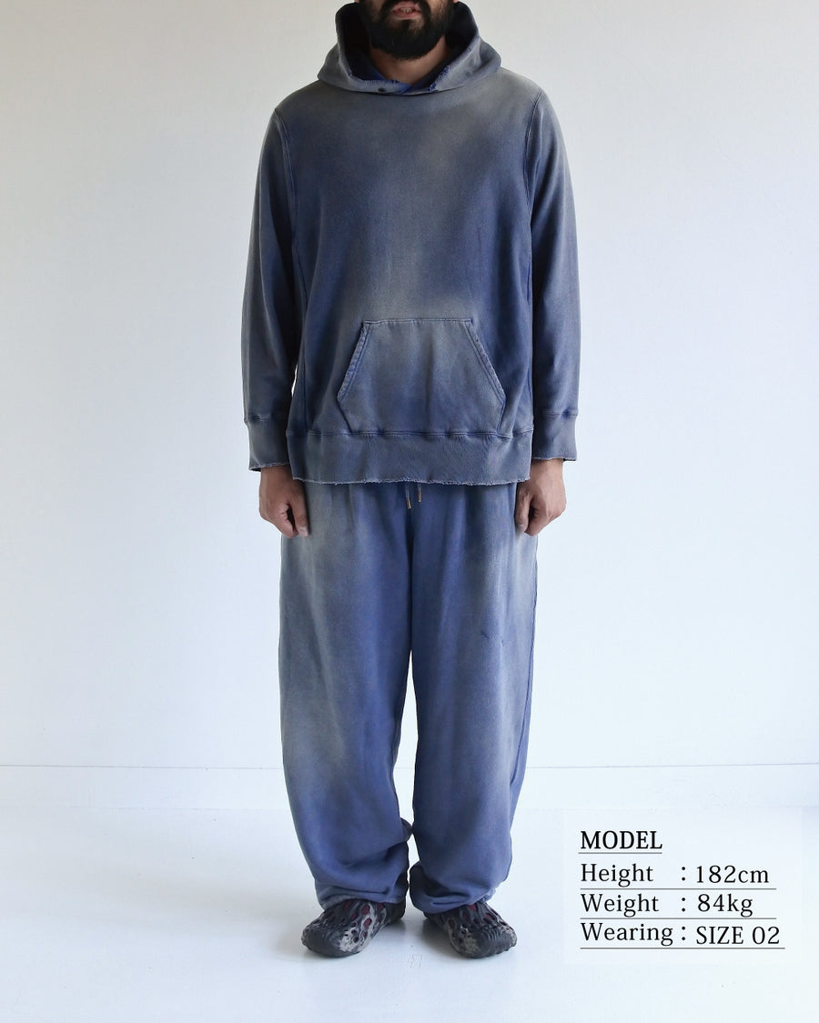FADED SIDE LIB SWEAT PARKA BLUE