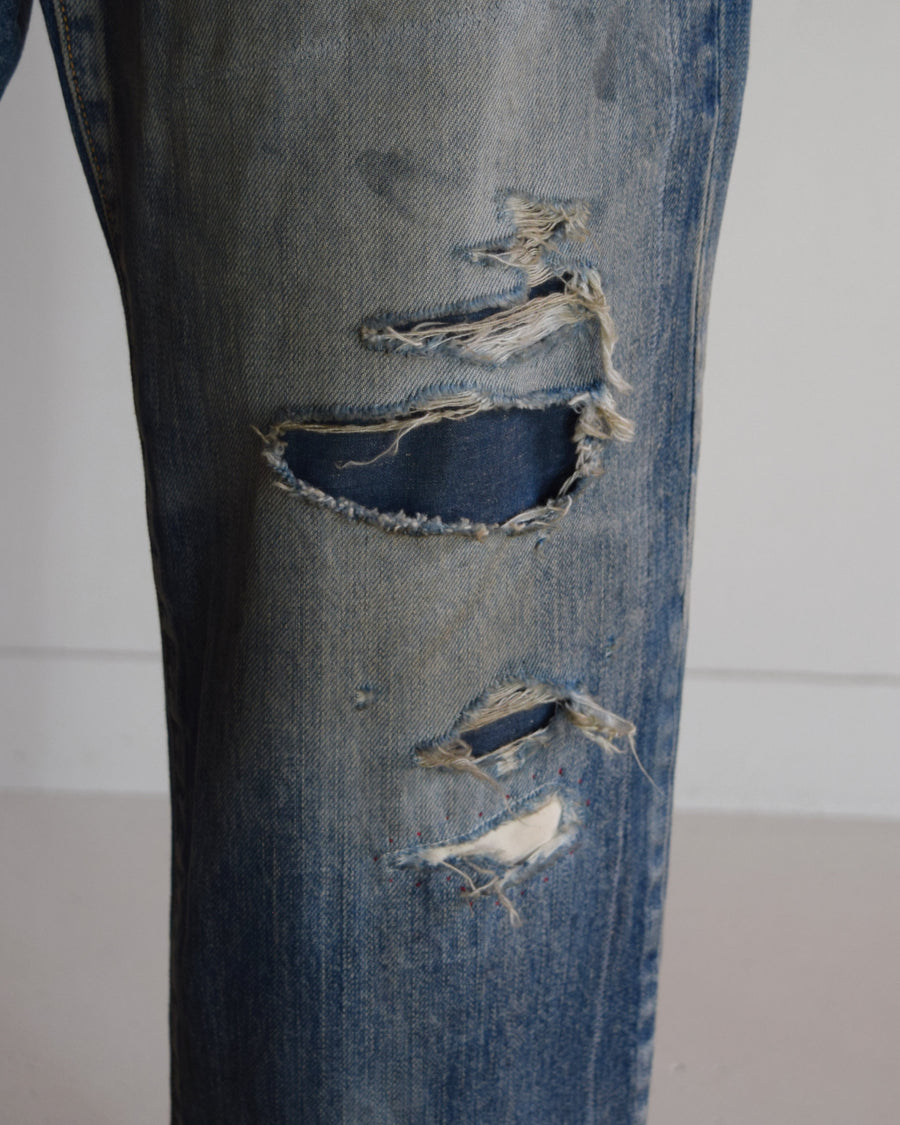 ANACHRONORM / SMU REMAKED WIDE TAPERED 5P DENIM PANTS INDIGO