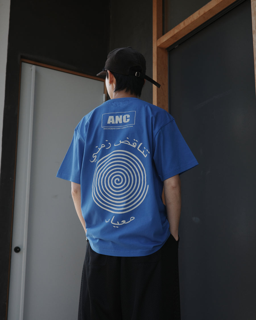 VORTEX PRINTED S/S T-S BLUE – ANACHRONORM