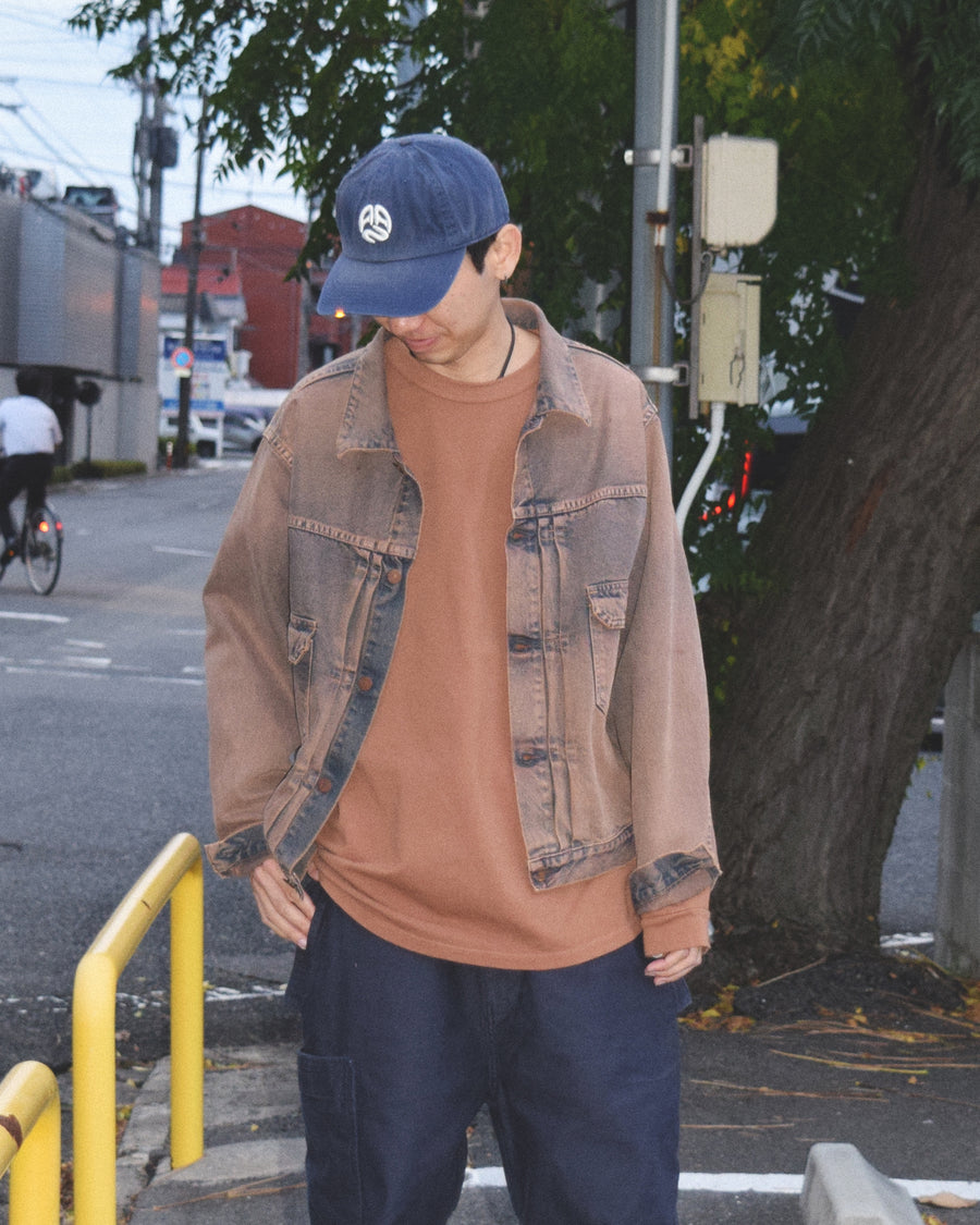 COLOR DYED FRONT TUCK DENIM JACKET TYPE2 INDIGO×BROWN – ANACHRONORM
