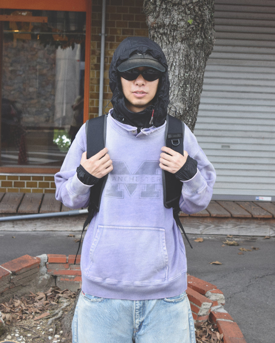 AN389 MANCHESTER PRINTED CUT-OFF SWEAT PARKA NAVY – ANACHRONORM