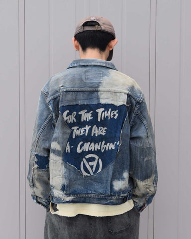 AN351 HARD REMAKED FRONT TUCK DENIM JACKET INDIGO (REMAKE)