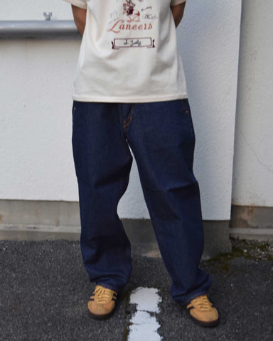 AN221 80's WIDE TAPERED JEANS INDIGO(ONE WASH) 