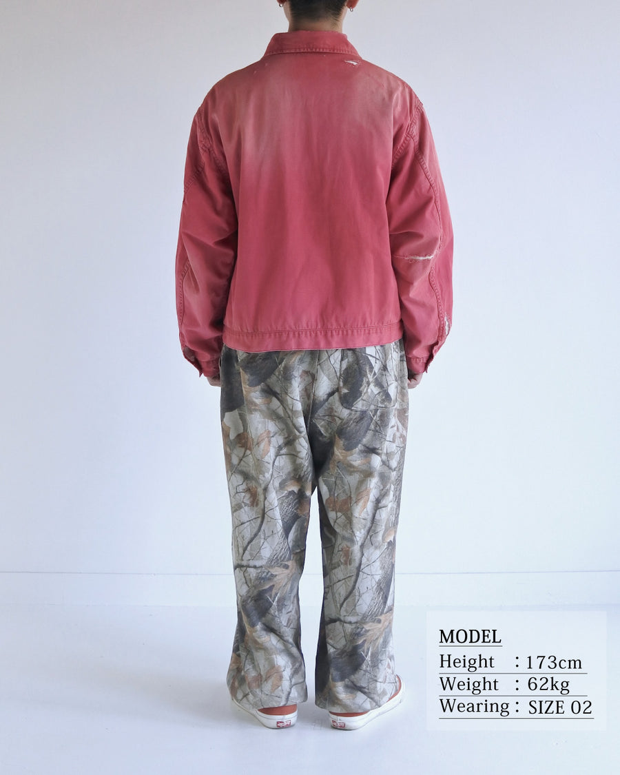 REMAKED TIMEWORN WORK JACKET RED