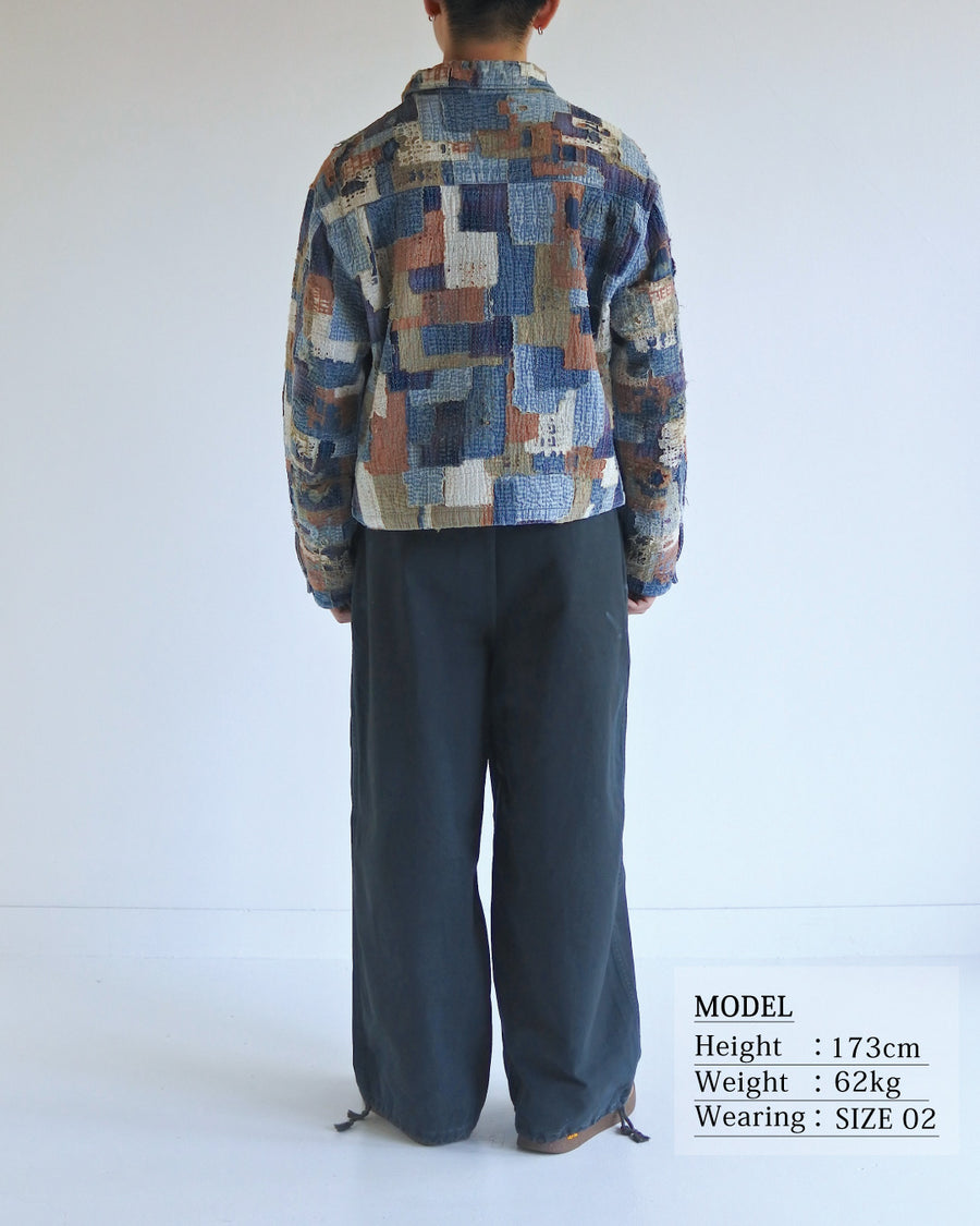 SASHIKO PATCHED JACKET INDIGO