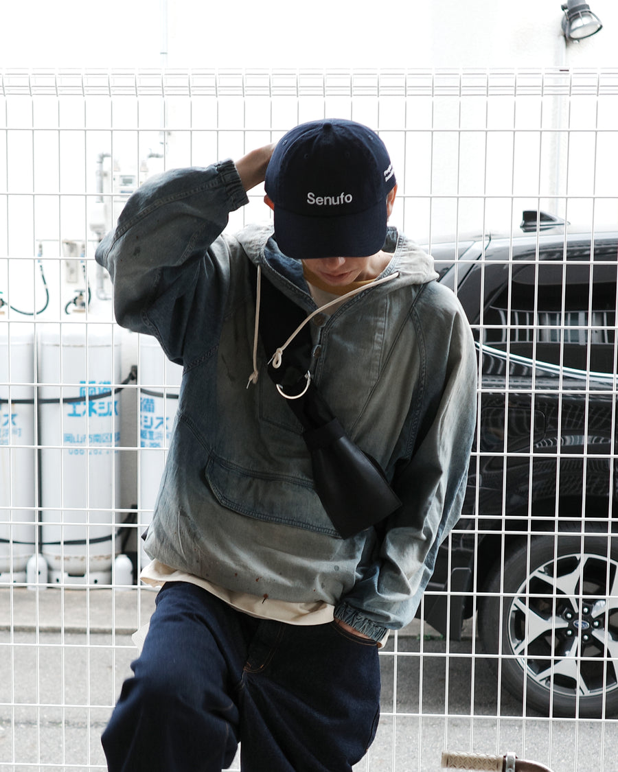 AGING UTILITY DENIM ANORAK PULLOVER INDIGO