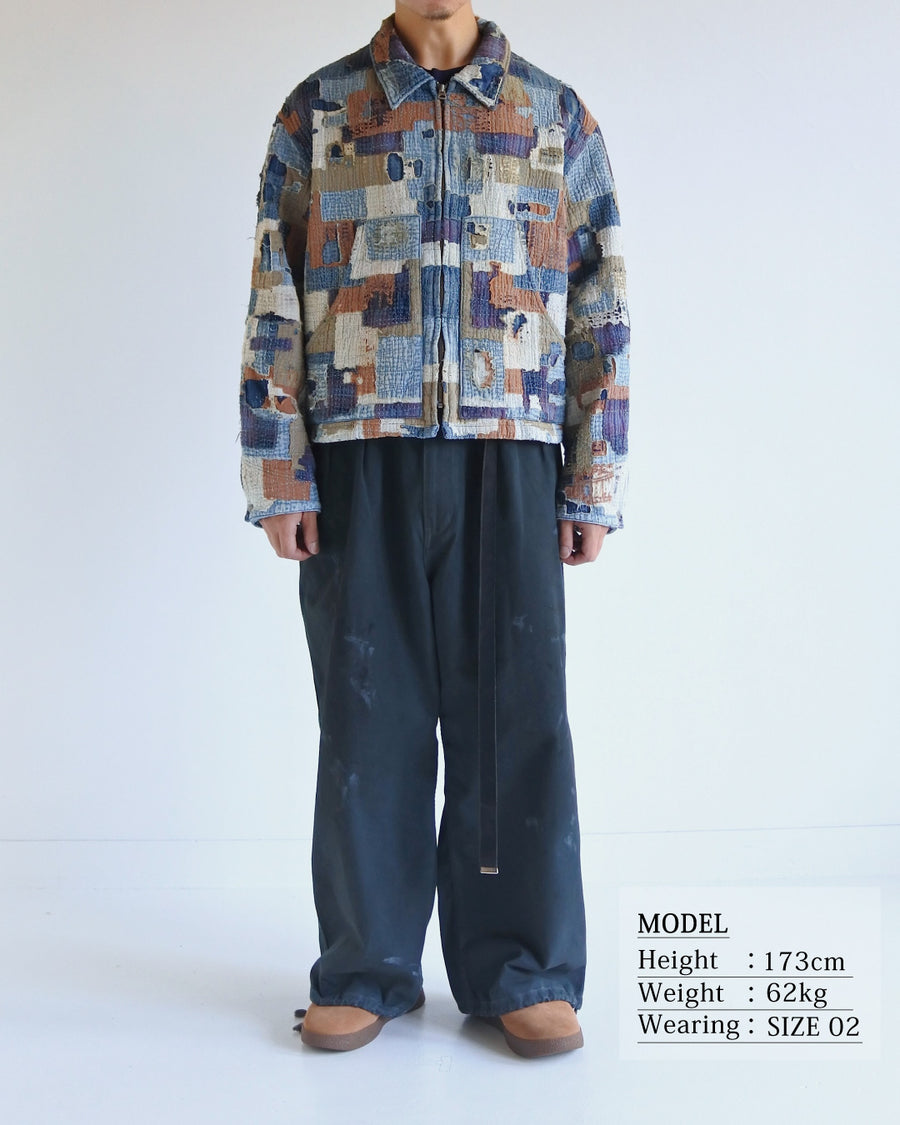 SASHIKO PATCHED JACKET INDIGO
