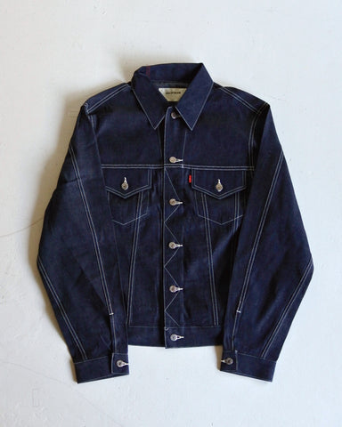 AN015 8oz DENIM JEAN JACKET INDIGO / RIGIT