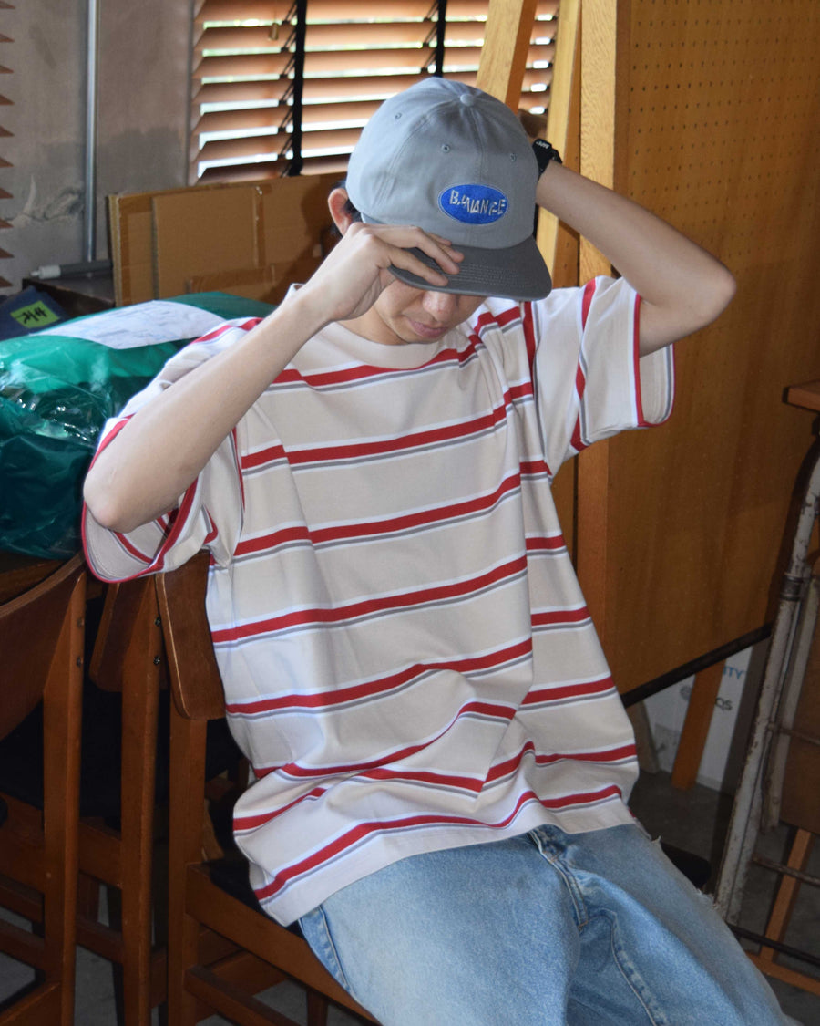 AN295 90's MULTIBORDER S/S T-S BEIGE