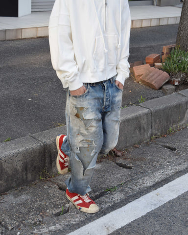 AN352 HARD REMAKED REGULAR TAPERED 5P PANTS INDIGO (REMAKE)