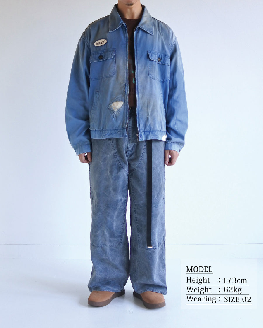 REMAKED TIMEWORN WORK JACKET BLUE