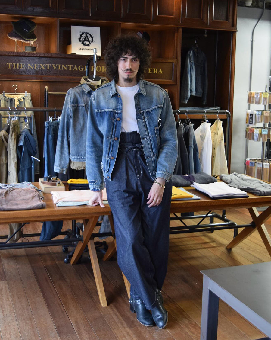 FRONT TUCK DENIM REMAKED JACKET INDIGO (REMAKE) – ANACHRONORM