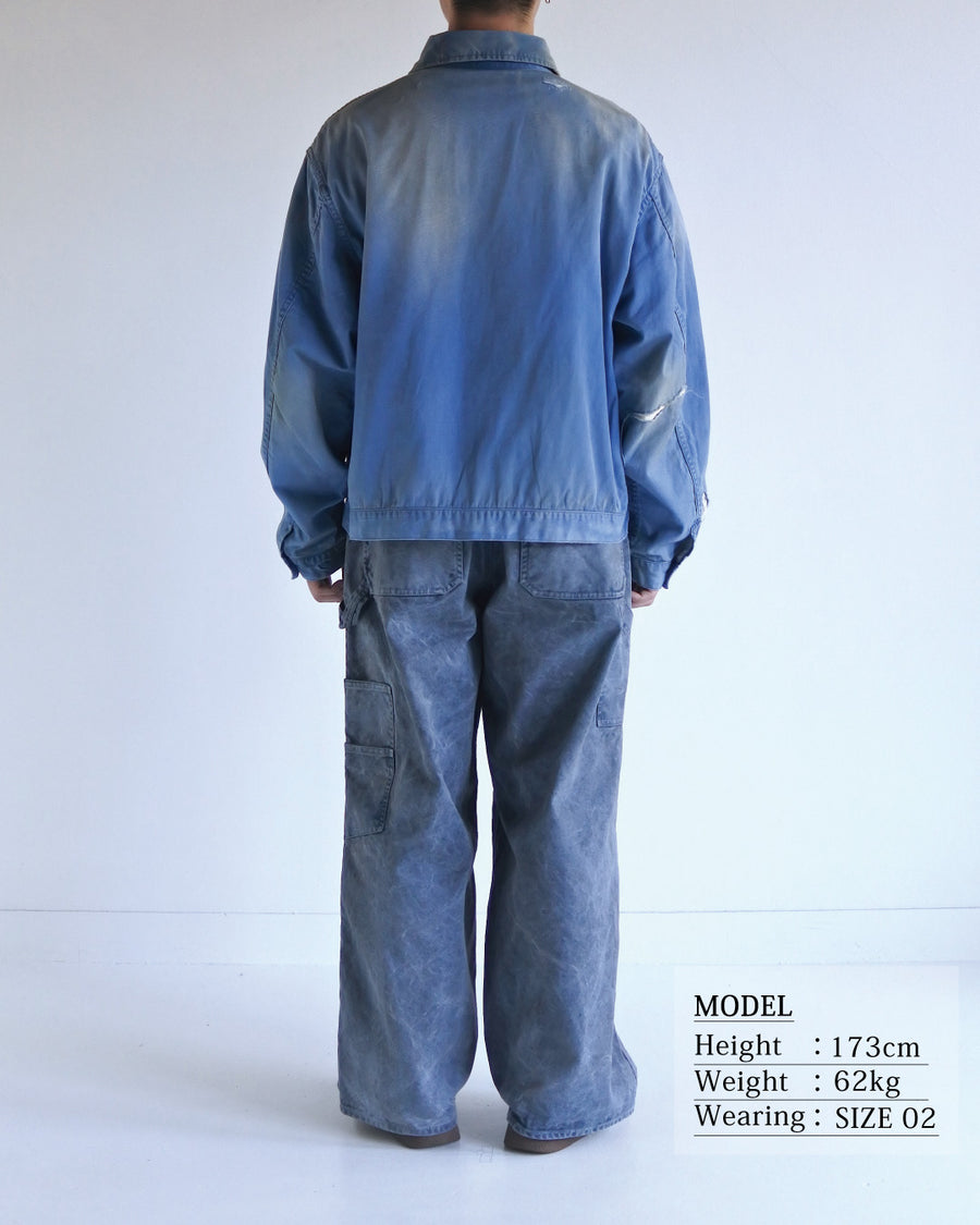 REMAKED TIMEWORN WORK JACKET BLUE
