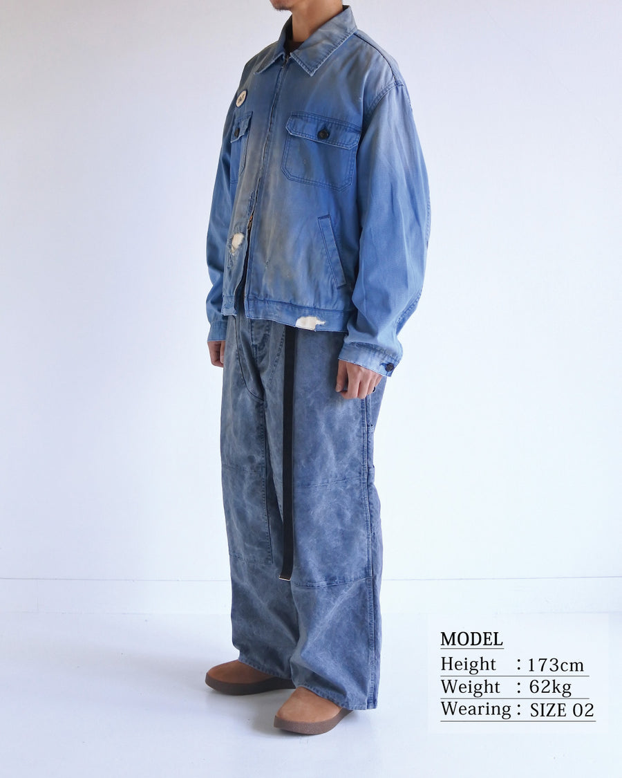 REMAKED TIMEWORN WORK JACKET BLUE