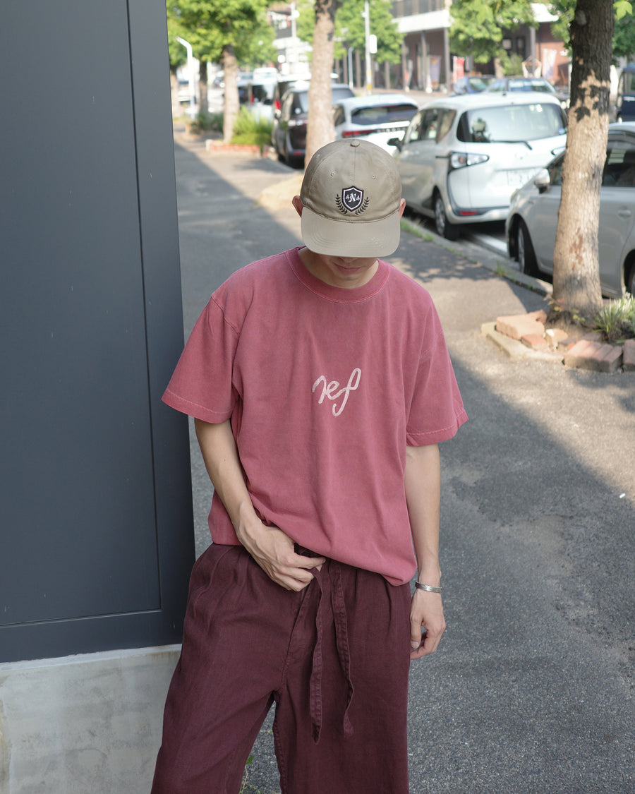 ANACHRONORM REF プリントTシャツ レッド | 5.6oz天竺 顔料染め REFプリント ライフスタイル 日本製
