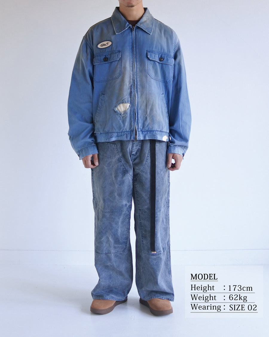 REMAKED TIMEWORN WORK JACKET BLUE