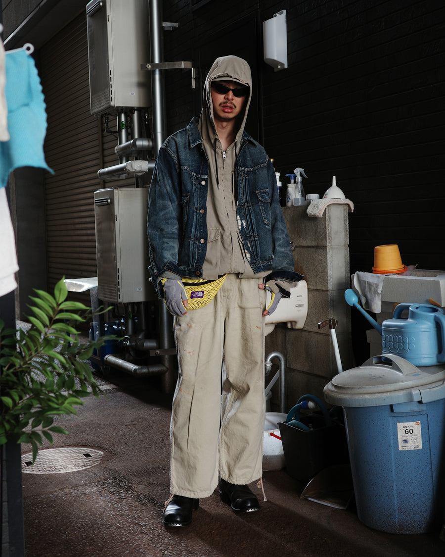 ANACHRONORM リメイク ダブルポケット デニムジャケット インディゴ | 507XX 2ndタイプ 11.5ozデニム ハードダメージ パッチワーク 日本製