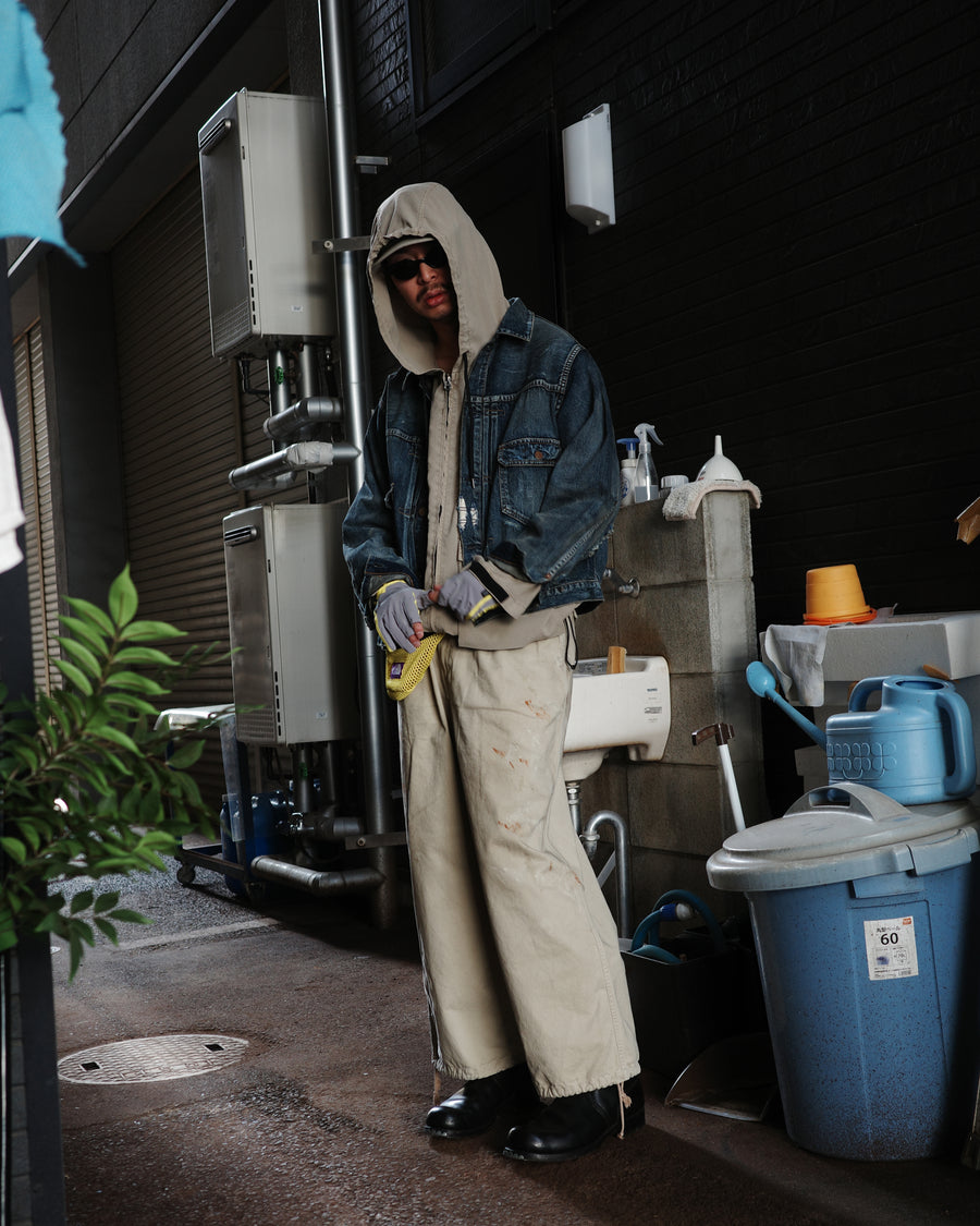 ANACHRONORM リメイク ダブルポケット デニムジャケット インディゴ | 507XX 2ndタイプ 11.5ozデニム ハードダメージ パッチワーク 日本製