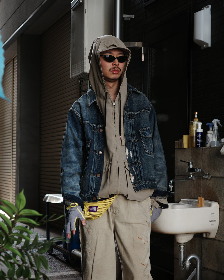 ANACHRONORM リメイク ダブルポケット デニムジャケット インディゴ | 507XX 2ndタイプ 11.5ozデニム ハードダメージ パッチワーク 日本製