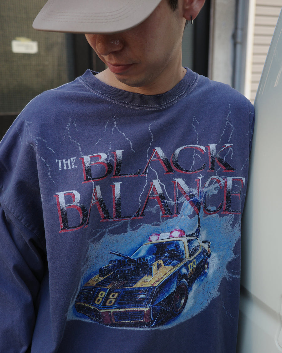 ANACHRONORM ダイド カスタムカー グラフィック ロングスリーブTシャツ ダスティネイビー | 5.6ozコーマ天竺 アメリカンカルチャーモチーフ 特殊染色 変色加工 一点一点