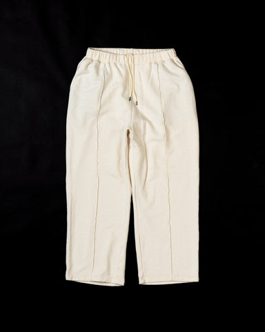 AN323 PIN TUCK WIDE SWEAT PANTS NATURAL