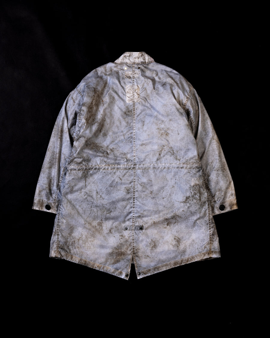 AN321 DIRTPAINT NYLON MODS COAT WHITE