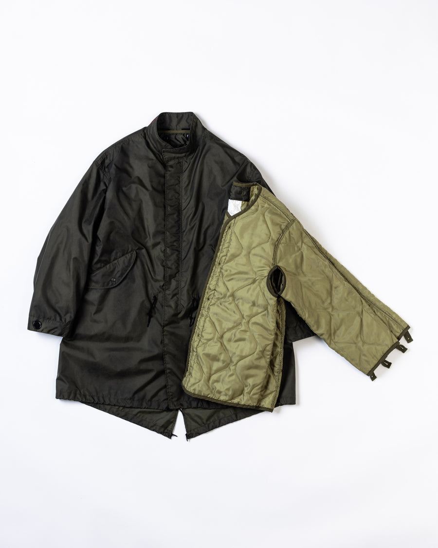 AN321 DIRTPAINT NYLON MODS COAT OLIVE