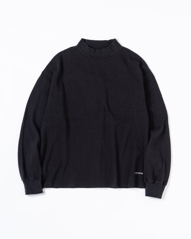 AN319 HEAVY THERMAL MOCK NECK L/S T-S BLACK